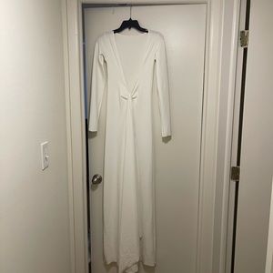 White custom prom dress